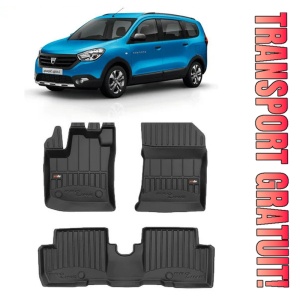 Dacia Lodgy, Combi, Din 07.2012 - Prezent , Set Covorase Auto Tip Tavita Premium 3D, din cauciuc