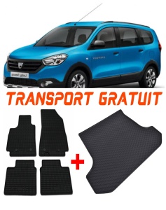 Dacia Lodgy Set Covorase + tavita portbagaj auto Dacia Lodgy fabricatie 07.2012 - prezent, caroserie combi, 5 locuri accesorii pentru autoturismul tau - masina v1244