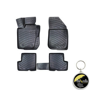 Dacia Logan I Mcv 2004-2012 Set 4 covorase auto din cauciuc tip tavita premium line 3D accesorii pentru autoturismul tau - masina v241703