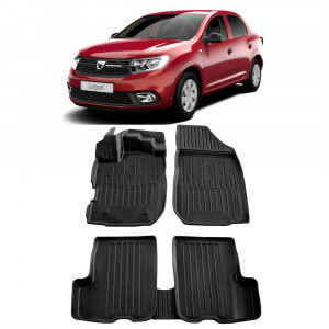 Dacia Logan II (2012-2020) Set covorase auto cauciuc G.Modern Line 3D accesorii pentru autoturismul tau - masina v239479