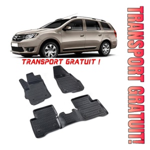 Dacia Logan II Mcv 2012-2021 Set 4 covorase auto din cauciuc tip tavita premium line 3D - Transport Gratuit!