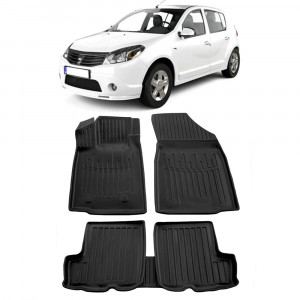 Dacia Sandero I (2007-2012) Set covorase auto cauciuc G.Modern Line 3D accesorii pentru autoturismul tau - masina v241425