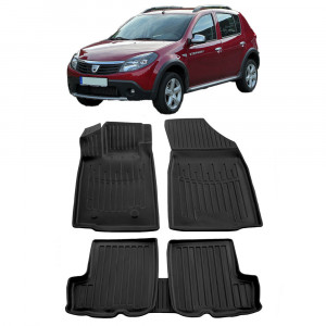 Dacia Sandero Stepway I (2008-2012) Set covorase auto cauciuc G.Modern Line 3D accesorii pentru autoturismul tau - masina v239390