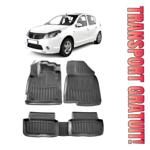 Dacia Sandero Stepway III (2020-2025) Set Covorase auto tip tavita din cauciuc Premium Umbrella
