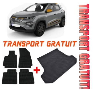 Dacia Spring Electric din 03.2021 - Prezent Suv *4 , Set Covorase + tavita portbagaj auto