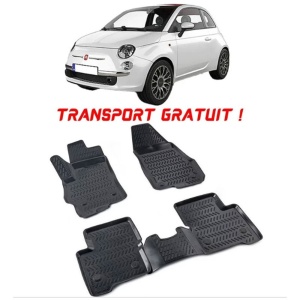Fiat 500 2007- Set 4 covorase auto din cauciuc tip tavita premium line 3D - Transport Gratuit! accesorii pentru autoturismul tau - masina v49244