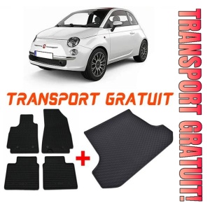 Fiat 500 din 09.2007 - Prezent Hatchback *3 , Set Covorase + tavita portbagaj auto