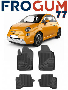 Fiat 500E I Electric Din 2015 - 2020, Hatchback , Set Covorase Auto Tip Tavita Premium 3D, din cauciuc accesorii pentru autoturismul tau - masina v166714