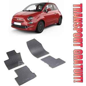 Fiat 500X, Suv, fabricat din 01.2015 - Prezent, set covorase auto dedicate, din cauciuc 100% Premium