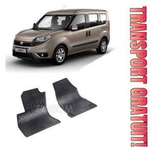 Fiat Doblo II, Van, fabricat din 2010 - Prezent, 2 Locuri, set covorase auto dedicate, din cauciuc 100% Premium