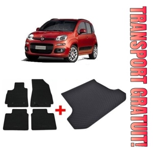 Fiat Panda III Hatchback din 03.2012 - Prezent *4, Set Covorase + tavita portbagaj auto