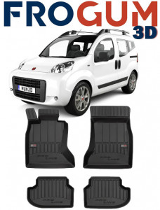 Fiat Qubo, Hatchback, Din 06.2008 - Prezent , Set Covorase Auto Tip Tavita Premium 3D, din cauciuc accesorii pentru autoturismul tau - masina v172047