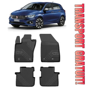 Fiat Tipo Din 01.2016 - Prezent, Hatchback , Set Covorase Auto Tip Tavita Premium 3D, din cauciuc