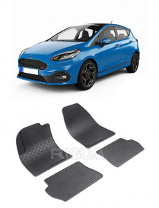 Ford Fiesta V, Hatchback, fabricat din 2002 - 09.2008, set covorase auto dedicate, din cauciuc 100% Premium accesorii pentru autoturismul tau - masina v158251