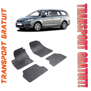 Ford Focus II, Combi, fabricat din 2004 - 02.2011, set covorase auto dedicate, din cauciuc 100% Premium