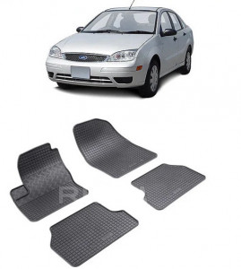 Ford Focus II, Sedan, fabricat din 2004 - 02.2011, set covorase auto dedicate, din cauciuc 100% Premium accesorii pentru autoturismul tau - masina v158636