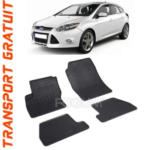 Ford Focus III, Hatchback, fabricat din 03.2011 - 08.2018, set covorase auto dedicate, din cauciuc 100% Premium accesorii pentru autoturismul tau - masina v156437