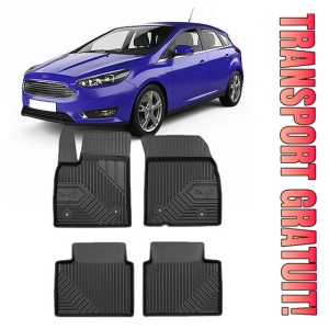 Ford Focus IV Din 09.2018 - Prezent, Hatchback , Set Covorase Auto Tip Tavita Premium 3D, din cauciuc