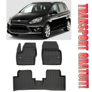 Ford Grand C-Max II, Van, Din 11.2010 - 06.2019 , Set Covorase Auto Tip Tavita Premium 3D, din cauciuc