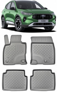 Ford Kuga III, Suv, Din 04.2020 - Prezent , Set Covorase Auto Tip Tavita Premium 3D, din cauciuc accesorii pentru autoturismul tau - masina v173384