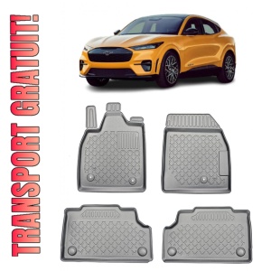 Ford Mustang Mach-E Electric Din 05.2021 - Prezent, Suv , Set Covorase Auto Tip Tavita Premium 3D, din cauciuc