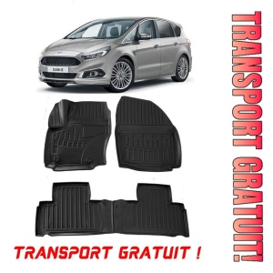 Ford S-Max (2006-2014) Sisteme FIXare Ovale Set covorase auto cauciuc G.Modern Line 3D transport gratuit