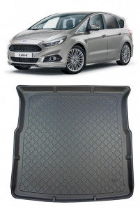 Ford S-Max Van din 2006-Prezent 7 Locuri (Al Treilea Rand Ridicat) - Portbagaj Mic *1 , Tavita Pentru Portbagaj Lux Premium Dedicata, accesorii pentru autoturismul tau - masina v205181