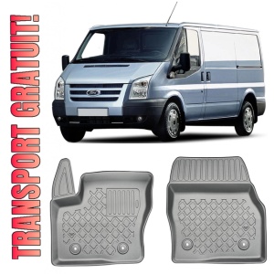 Ford Transit Connect II Din 01.2014 - Prezent, Van, Facelift, 2-3 Locuri , Set Covorase Auto Tip Tavita Premium 3D, din cauciuc