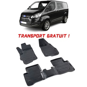 Ford Transit Custom 2012- Set 3 Covorase Auto (Fata) Cauciuc Tip tavita Premium Line 3D - Transport Gratuit! accesorii pentru autoturismul tau - masina v49094