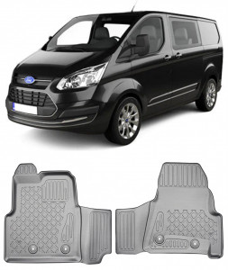 Ford Transit Custom Din 01.2013 - Prezent, Van , Set Covorase Auto Tip Tavita Premium 3D, din cauciuc accesorii pentru autoturismul tau - masina v163594