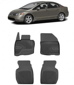 Honda CIVIc VIII Din 2006 - 2012, Hatchback , Set Covorase Auto Tip Tavita Premium 3D, din cauciuc accesorii pentru autoturismul tau - masina v168561