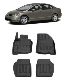 Honda CIVIc VIII Din 2006 - 2012, Hatchback , Set Covorase Auto Tip Tavita Premium 3D, din cauciuc accesorii pentru autoturismul tau - masina v164890