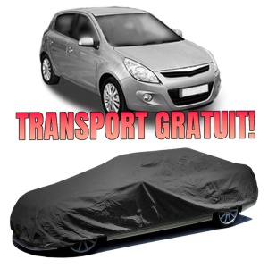Husa auto tip prelata pentru HYUNDAI i20 I (PB, PBT) 2008 - 2015, culoare negru, material textil impermeabil, rezistanta la intemperii /praf/ UV - CARPASSION