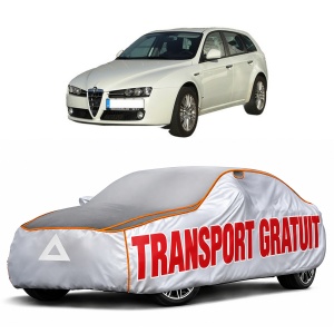 Husa Prelata Antigrindina Auto ALFA ROMEO 159 Sportwagon (939_) din 2005-2012, Protectie auto contra intemperiilor la grindina, Waterproof, 4x Stickere auto ALFA ROMEO
