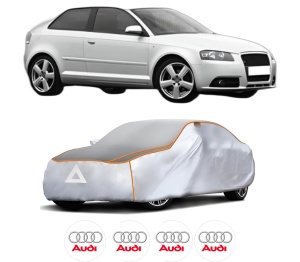 Husa Prelata Antigrindina Auto AUDI A3 (8P1) din 2003-2012, Protectie auto contra intemperiilor la grindina, Waterproof, 4x Stickere auto AUDI - Img 2