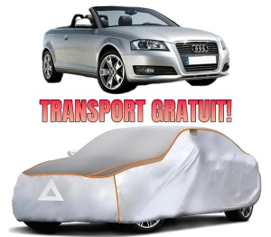Husa Prelata Antigrindina Auto AUDI A3 Convertible (8P7) din 2008-2013, Protectie auto contra intemperiilor la grindina, Waterproof, 4x Stickere auto AUDI