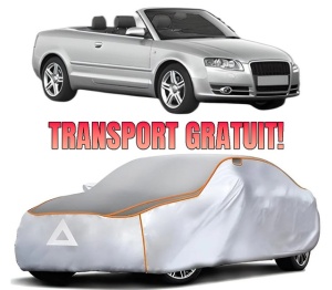 Husa Prelata Antigrindina Auto AUDI A4 B6 Convertible (8H7) din 2002-2005, Protectie auto contra intemperiilor la grindina, Waterproof, 4x Stickere auto AUDI