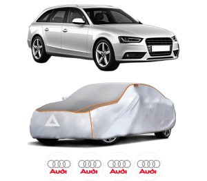 Husa Prelata Antigrindina Auto AUDI A4 B8 Avant (8K5) din 2007-2015, Protectie auto contra intemperiilor la grindina, Waterproof, 4x Stickere auto AUDI - Img 2