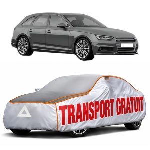 Husa Prelata Antigrindina Auto AUDI A4 B9 Avant (8W5, 8WD) din 2015-2021, Protectie auto contra intemperiilor la grindina, Waterproof, 4x Stickere auto AUDI