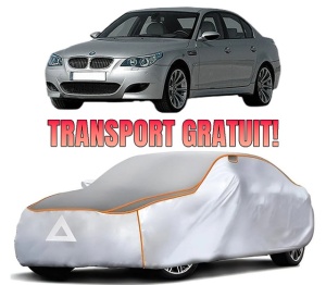 Husa Prelata Antigrindina Auto BMW Seria 5 (E60) din 2001-2010, Protectie auto contra intemperiilor la grindina, Waterproof, 4x Stickere auto BMW