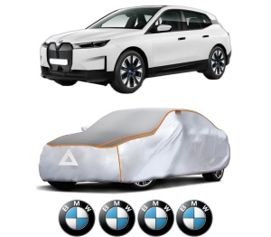 Husa Prelata Antigrindina Auto BMW Seria iX (I20) din 2021-2022, Protectie auto contra intemperiilor la grindina, Waterproof, 4x Stickere auto BMW - Img 2