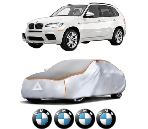 Husa Prelata Antigrindina Auto BMW Seria X5 (E70) din 2006-2013, Protectie auto contra intemperiilor la grindina, Waterproof, 4x Stickere auto BMW - Img 2