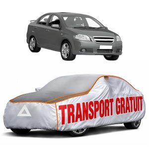 Husa Prelata Antigrindina Auto CHEVROLET AVEO / KALOS Hatchback (T250, T255) din 2006-2012, Protectie auto contra intemperiilor la grindina, Waterproof, 4x Stickere auto CHEVROLET