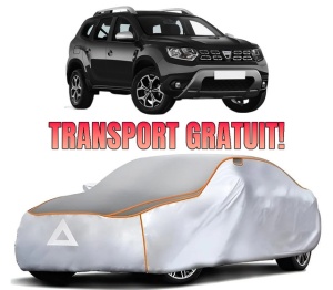 Husa Prelata Antigrindina Auto DACIA DUSTER (HM_) din 2017-2022, Protectie auto contra intemperiilor la grindina, Waterproof, 4x Stickere auto DACIA