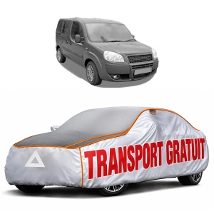 Husa Prelata Antigrindina Auto FIAT DOBLO MPV (119_, 223_) din 2001-2005, Protectie auto contra intemperiilor la grindina, Waterproof, 4x Stickere auto FIAT