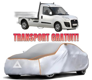 Husa Prelata Antigrindina Auto FIAT DOBLO Platform/Chassis (263_) din 2010-2023, Protectie auto contra intemperiilor la grindina, Waterproof, 4x Stickere auto FIAT
