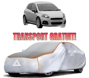 Husa Prelata Antigrindina Auto FIAT GRANDE PUNTO Van (199_) din 2006-2013, Protectie auto contra intemperiilor la grindina, Waterproof, 4x Stickere auto FIAT