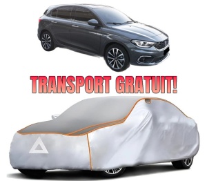 Husa Prelata Antigrindina Auto FIAT TIPO Hatchback (356_, 357_) din 2016-2022, Protectie auto contra intemperiilor la grindina, Waterproof, 4x Stickere auto FIAT