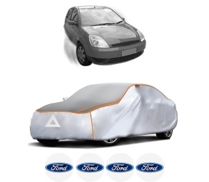 Husa Prelata Antigrindina Auto FORD FIESTA V (JH_, JD_) din 2001-2008, Protectie auto contra intemperiilor la grindina, Waterproof, 4x Stickere auto FORD - Img 2