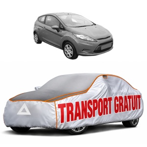 Husa Prelata Antigrindina Auto FORD FIESTA VI (CB1, CCN) din 2008-2018, Protectie auto contra intemperiilor la grindina, Waterproof, 4x Stickere auto FORD